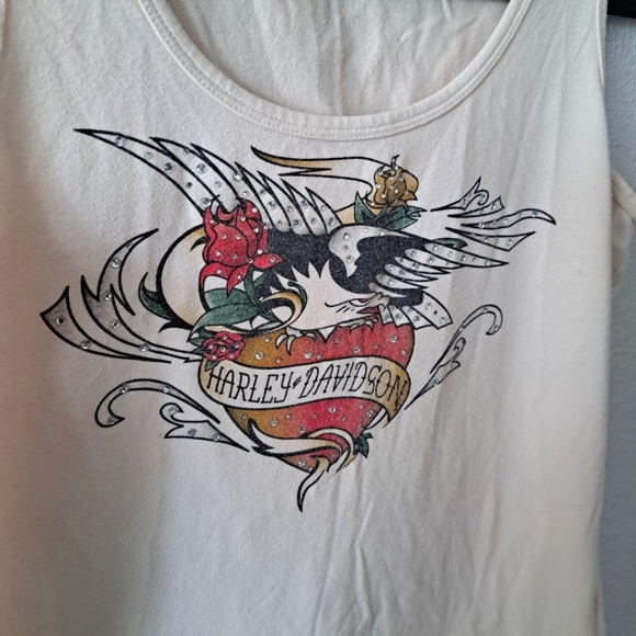 Harley-Davidson Tops - Harley-Davidson Graphic Cream Tank Top